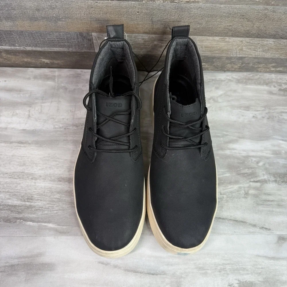 IZOD Men's PALMER Chukka Boots Black‎ Casual Shoes Size 10